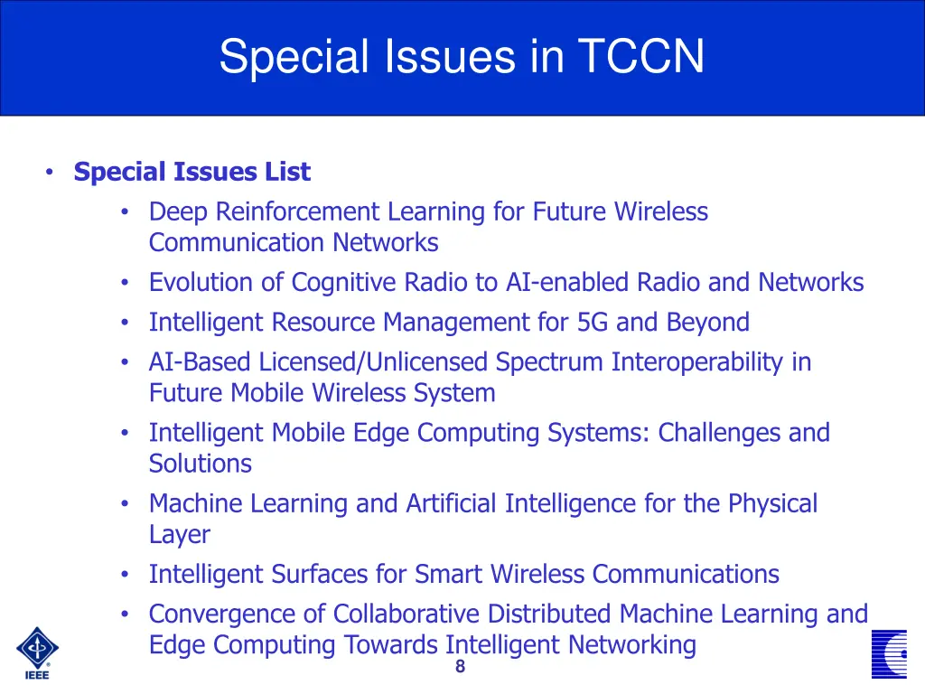 special issues in tccn