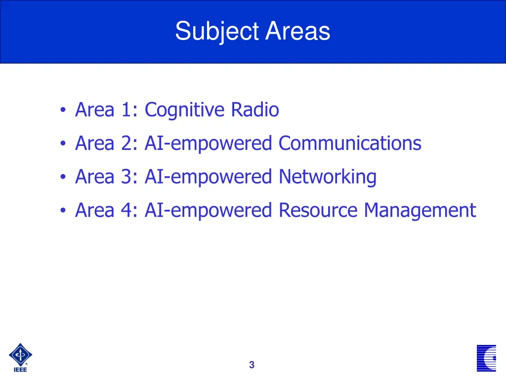 subject areas