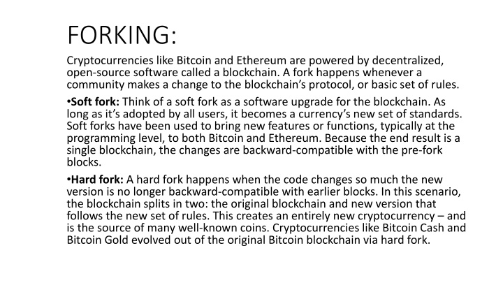 forking cryptocurrencies like bitcoin