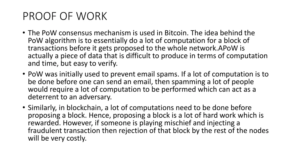 proof of work