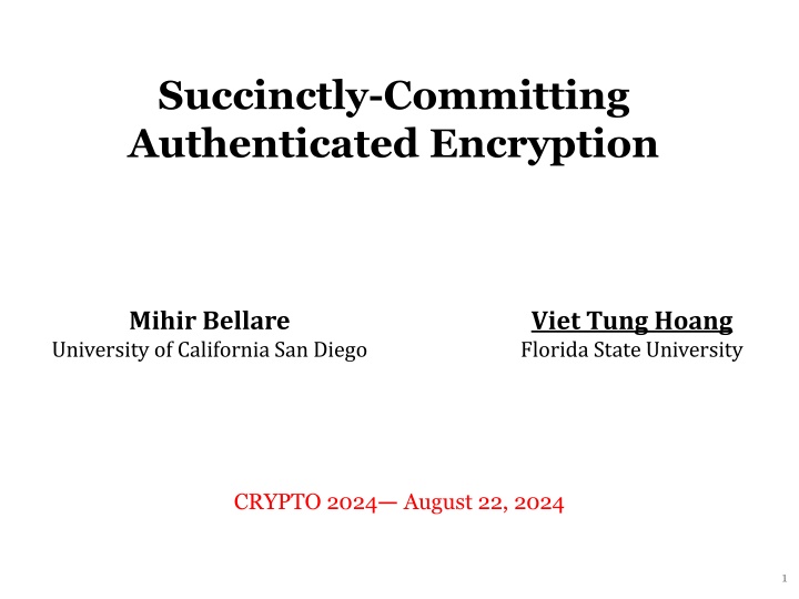 succinctly committing authenticated encryption