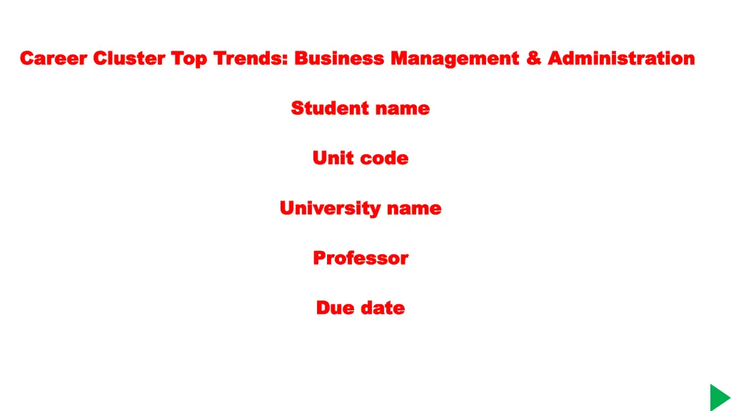 career cluster top trends business management