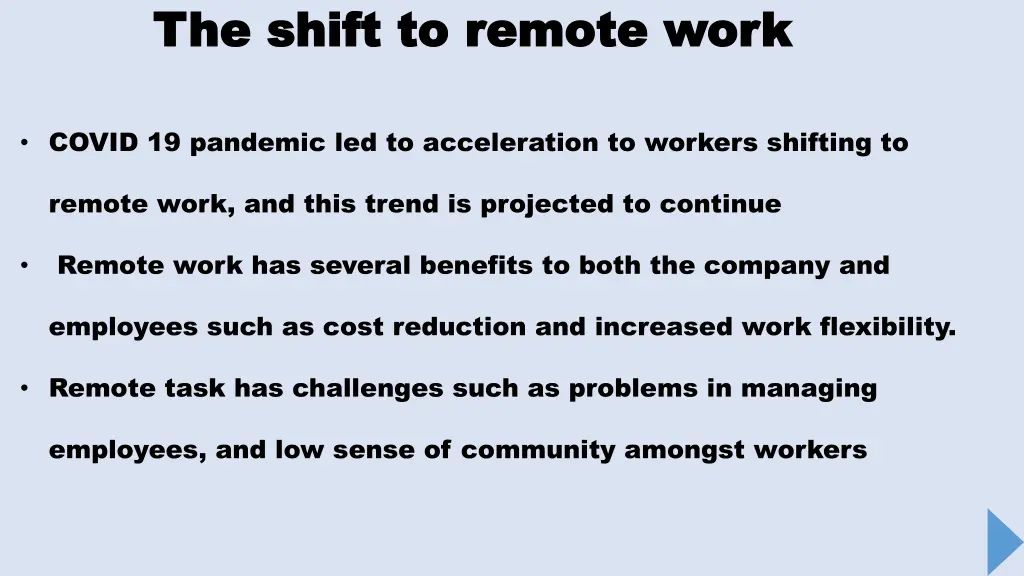 the shift to remote work the shift to remote work