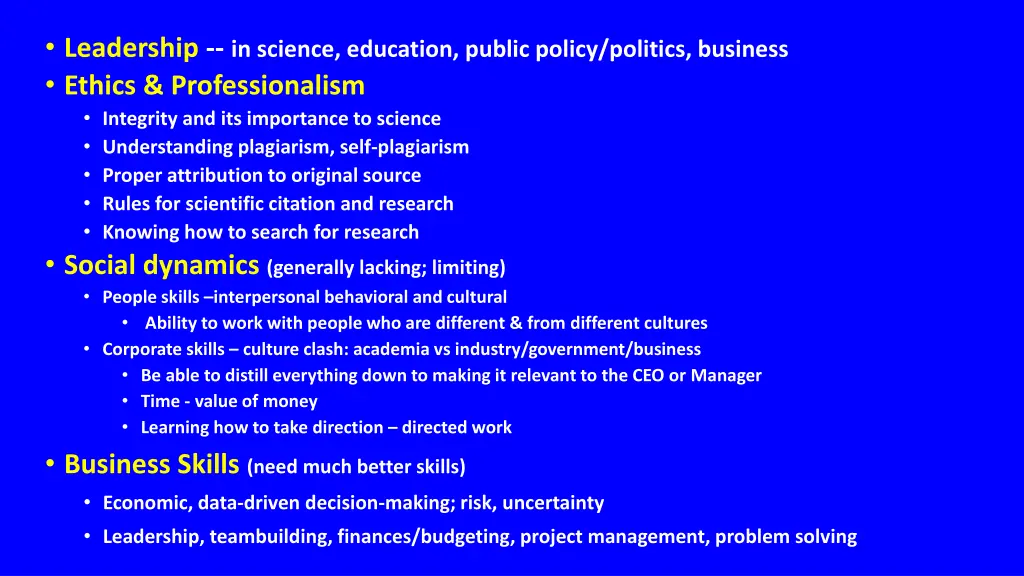 leadership in science education public policy