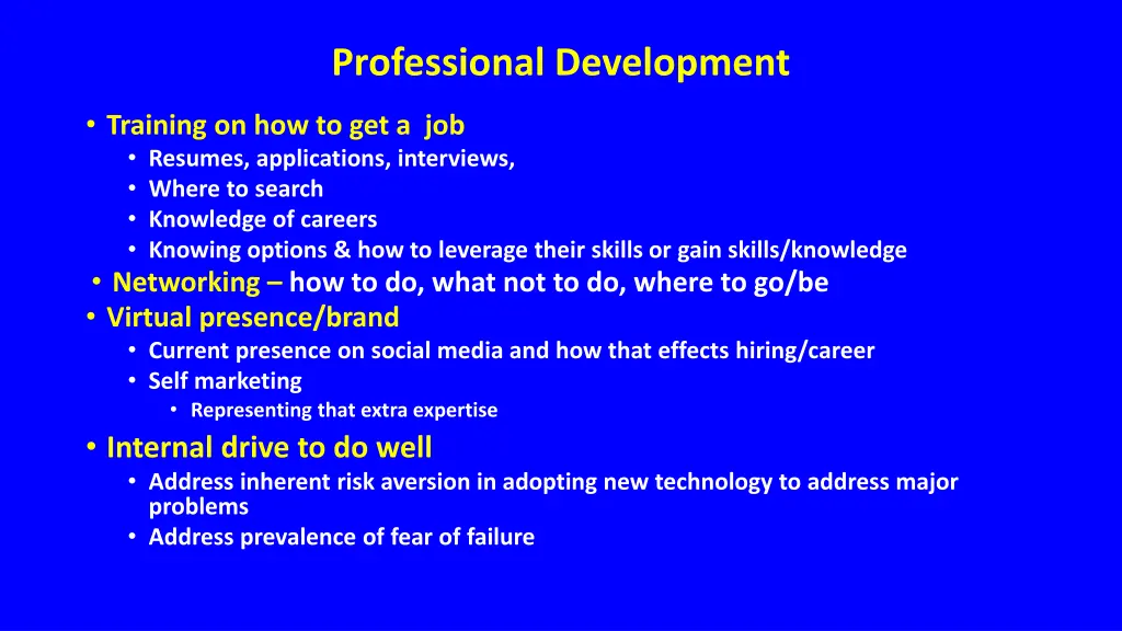 professional development