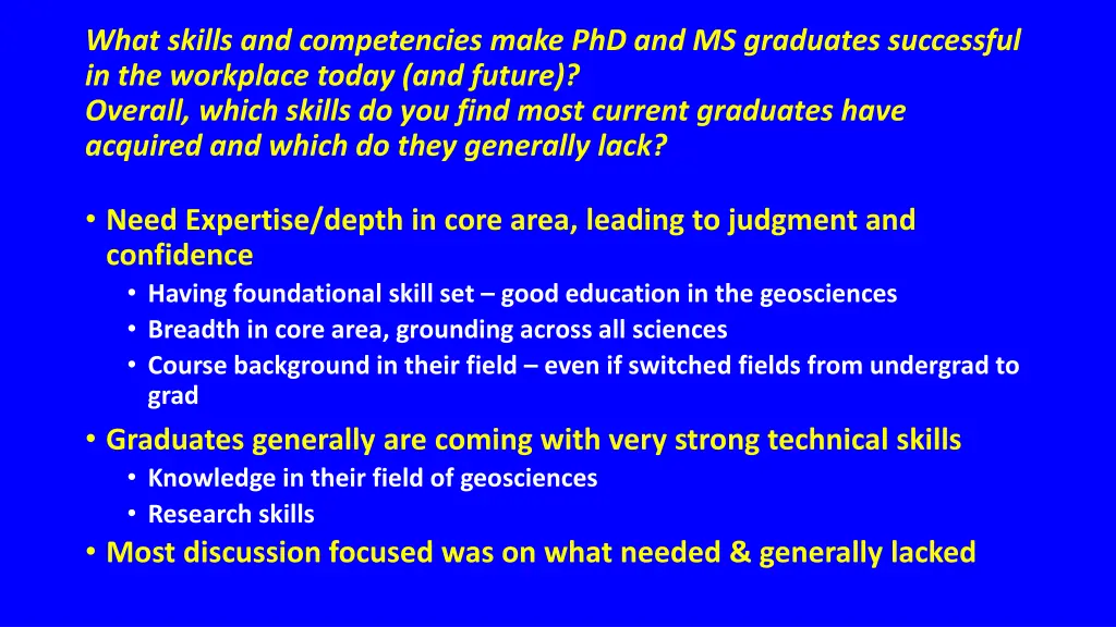 what skills and competencies make