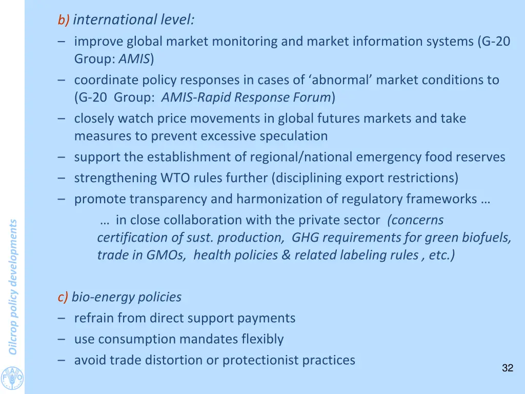 b international level improve global market