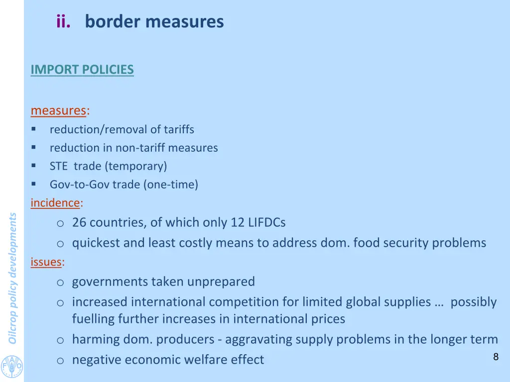 ii border measures