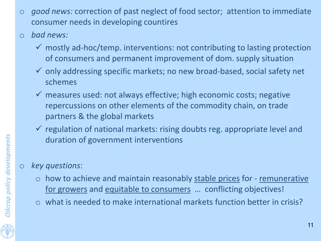o good news correction of past neglect of food
