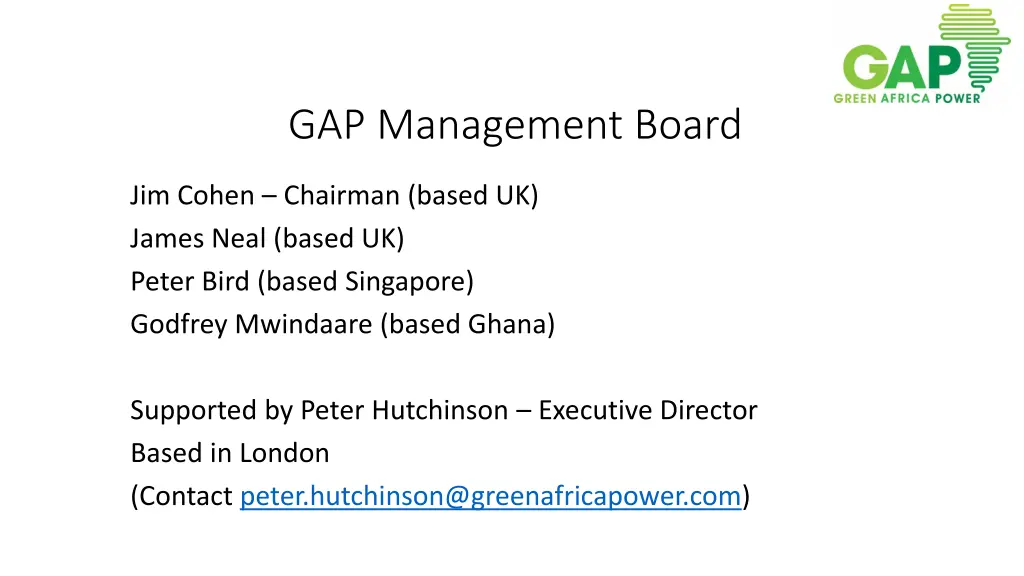 gap management board