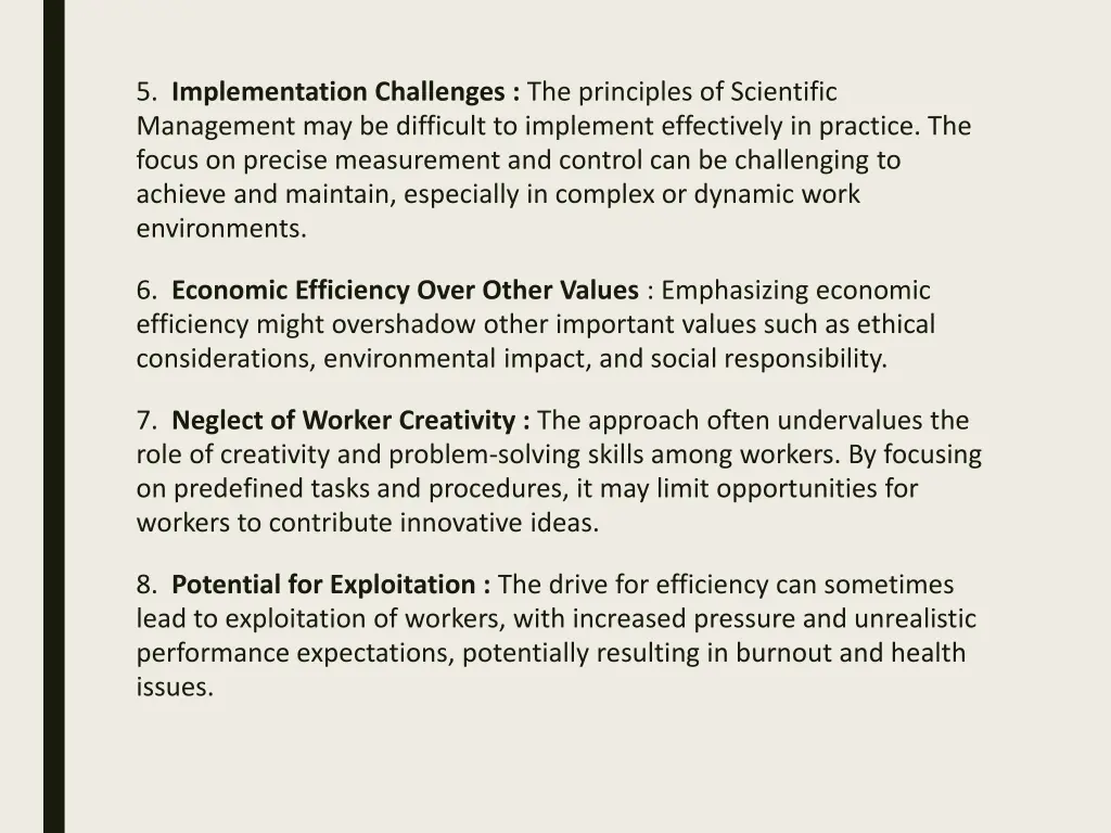 5 implementation challenges the principles