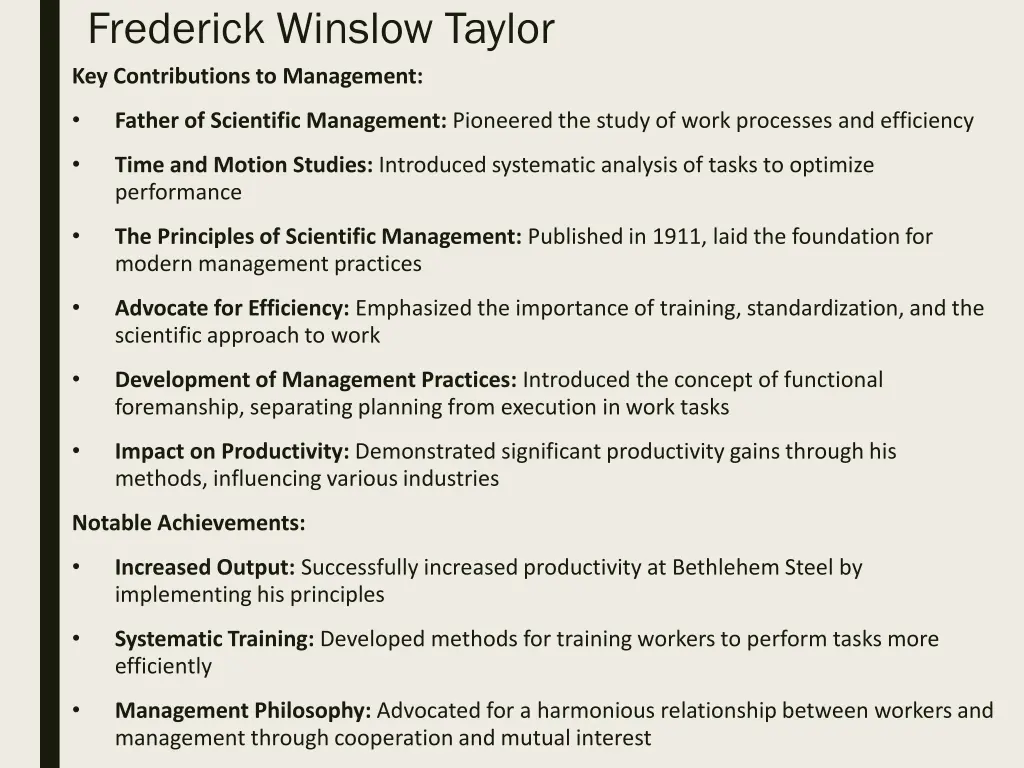 frederick winslow taylor