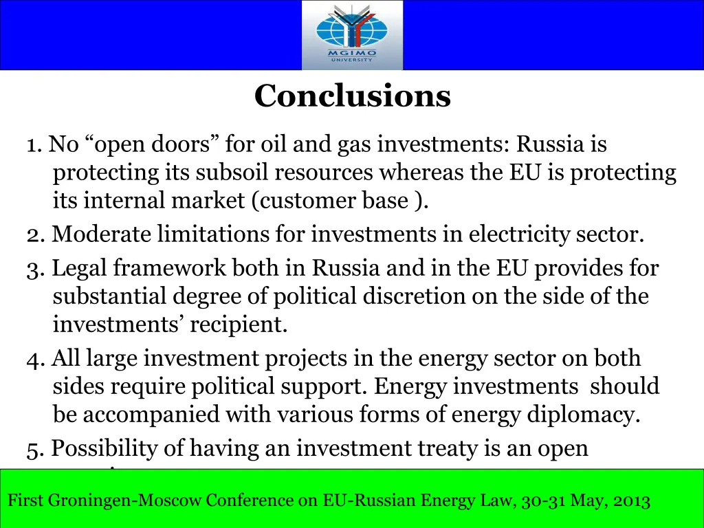 conclusions