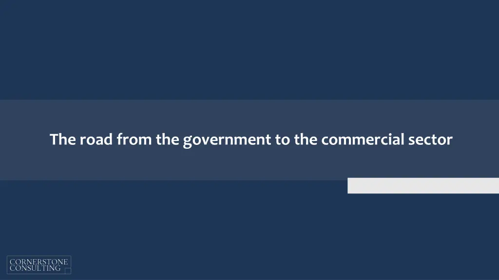 the road from the government to the commercial