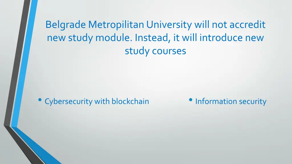 belgrade metropilitan university will