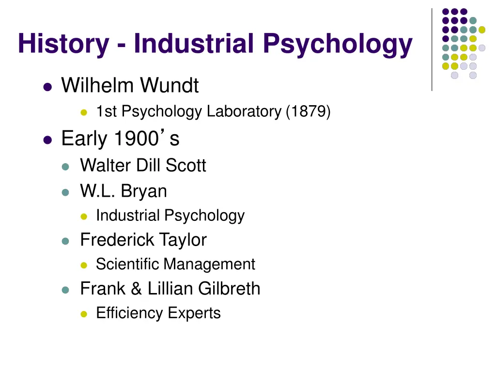history industrial psychology