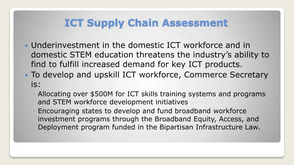 ict supply chain assessment
