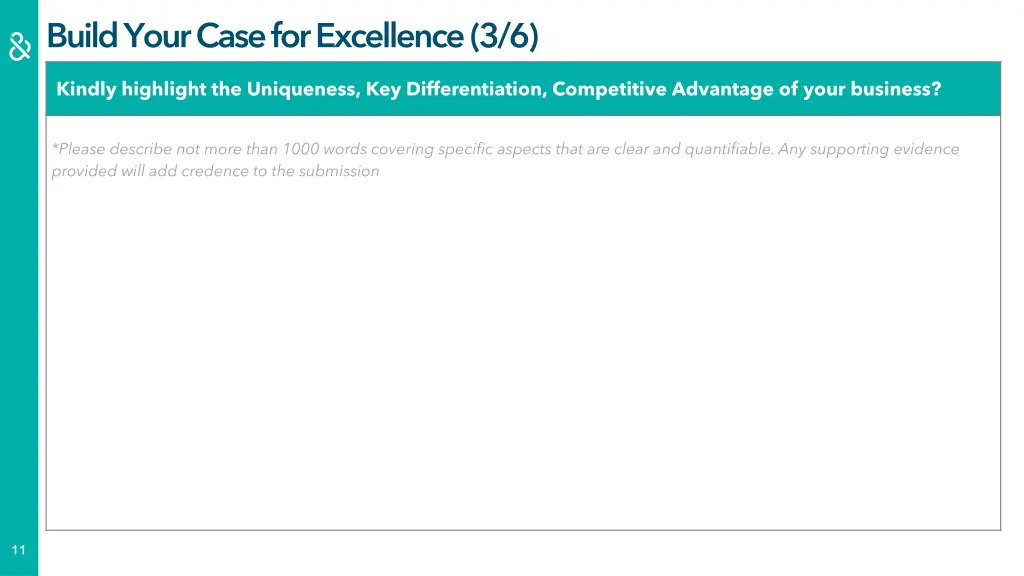 build your case for excellence 3 6