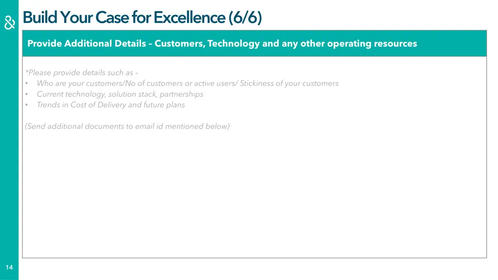 build your case for excellence 6 6