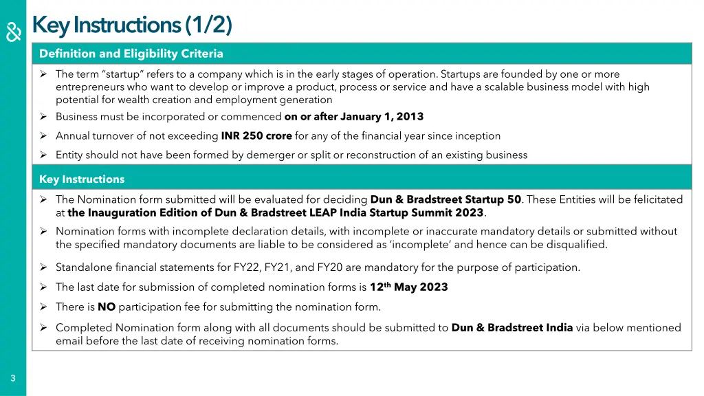 key instructions 1 2