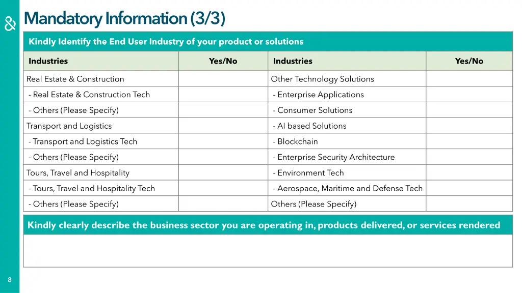 mandatory information 3 3