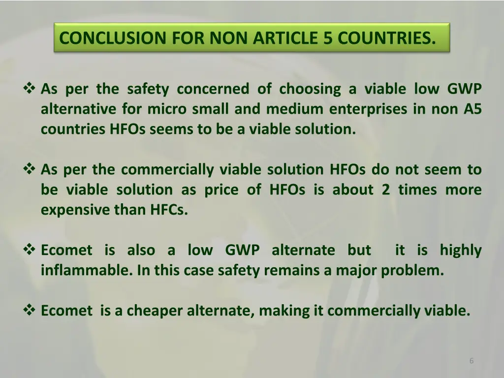 conclusion for non article 5 countries