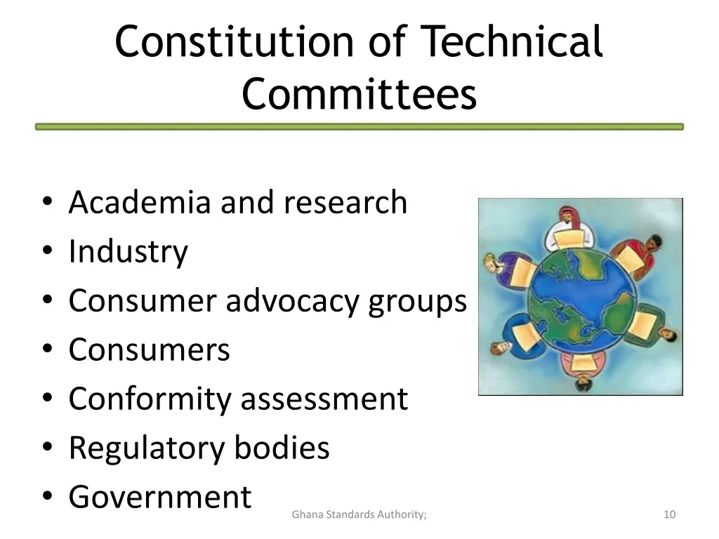 constitution of technical committees