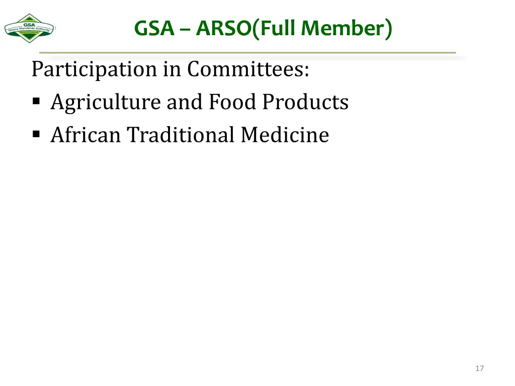 gsa arso full member