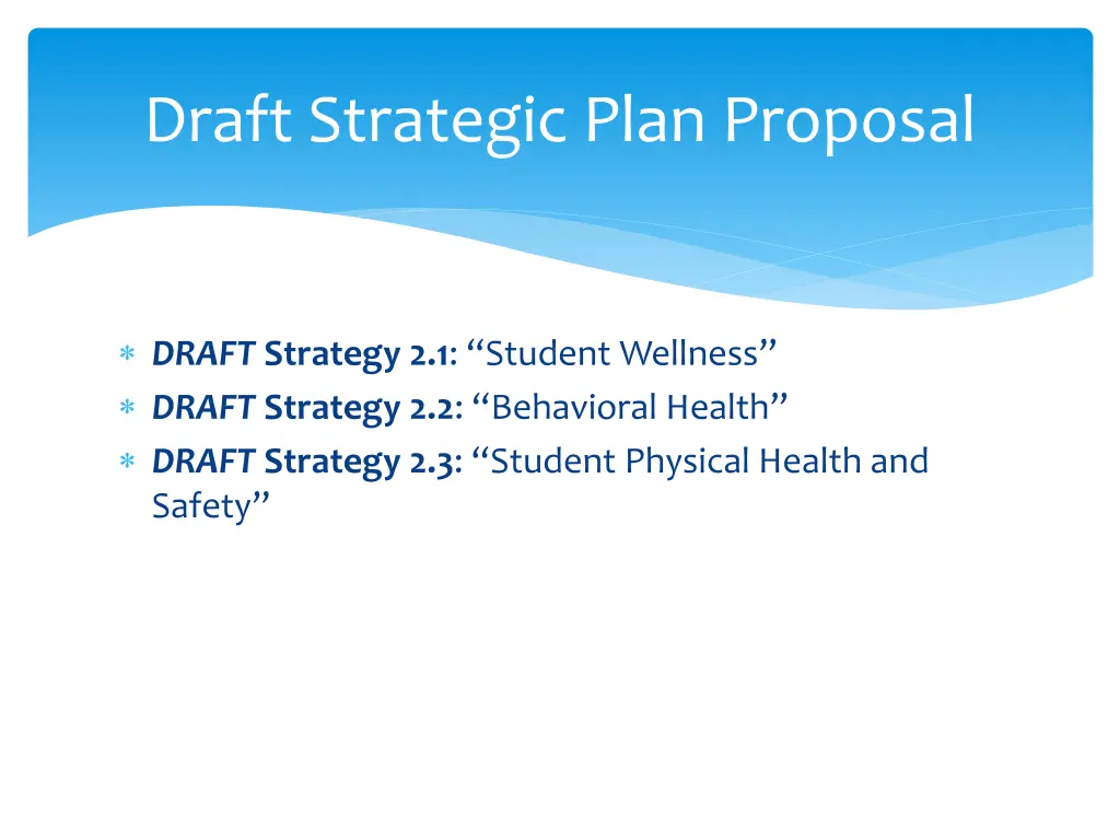 draft strategic plan proposal 7