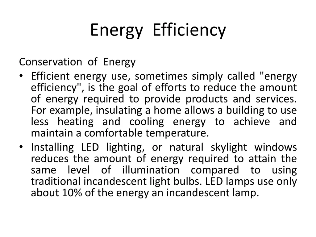 energy efficiency