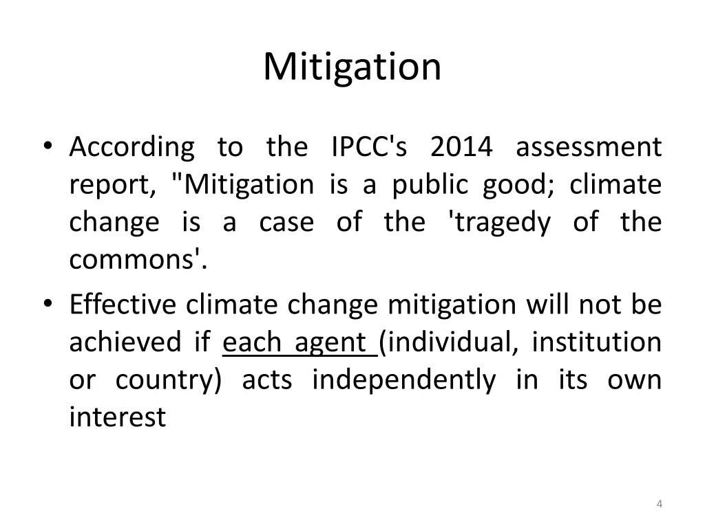 mitigation