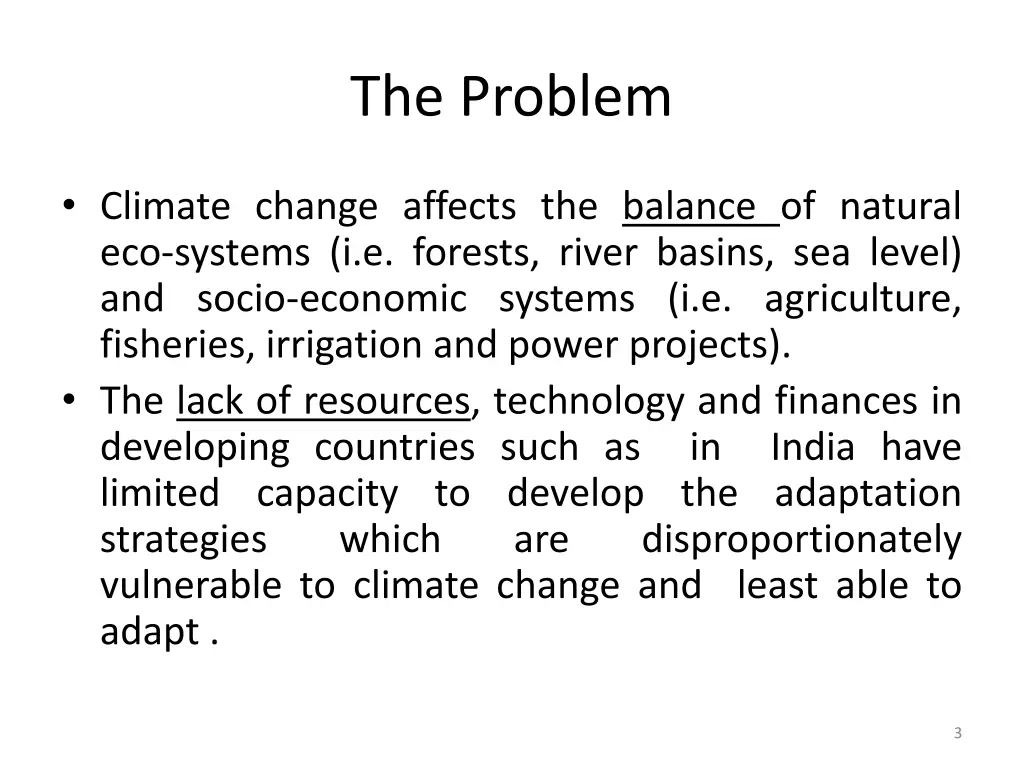 the problem