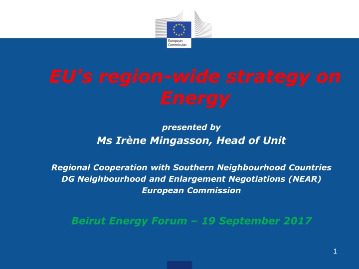 eu s region wide strategy on energy