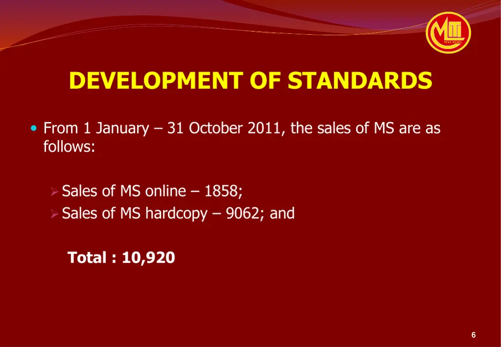 development of standards 1