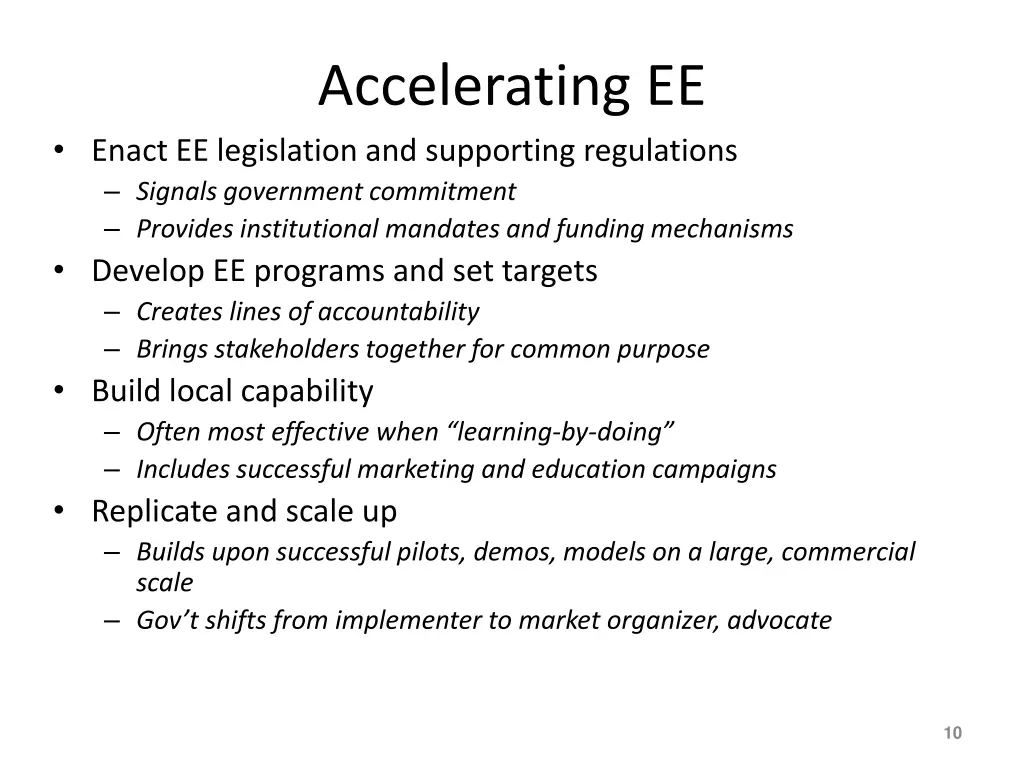 accelerating ee
