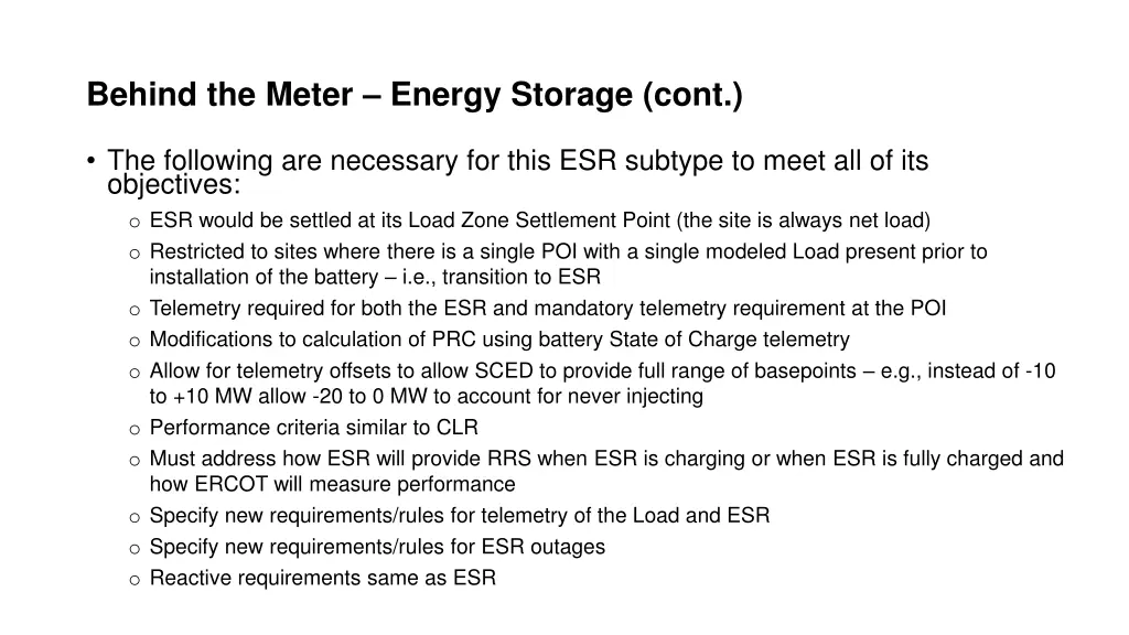 behind the meter energy storage cont