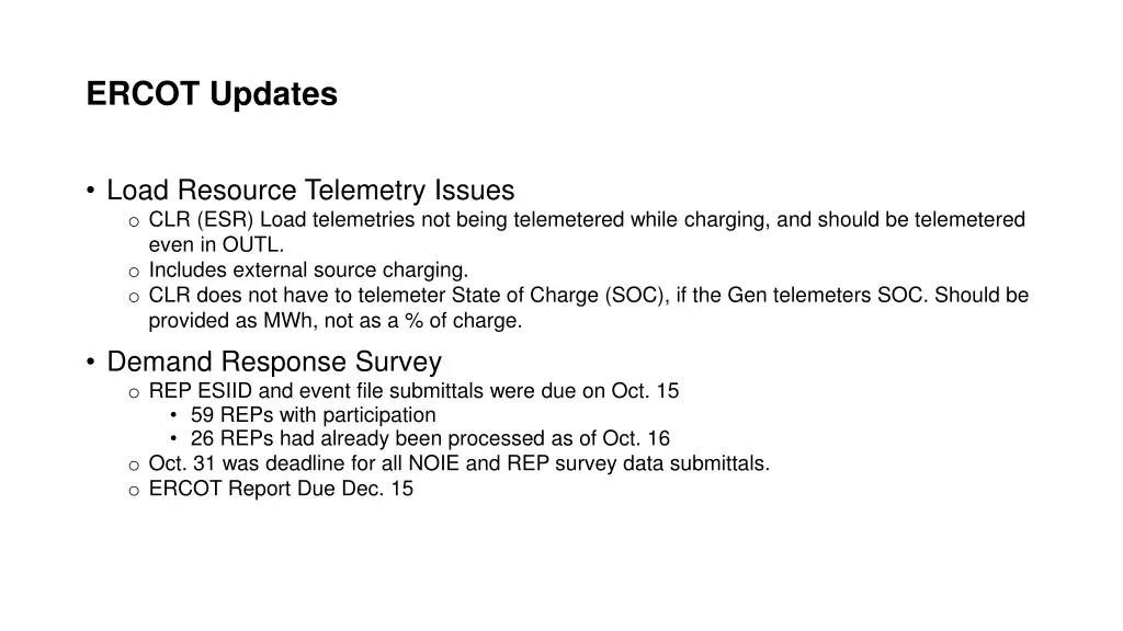 ercot updates 1