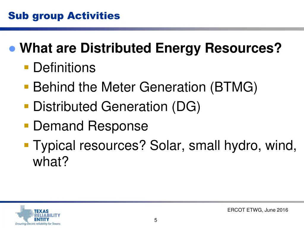 sub group activities