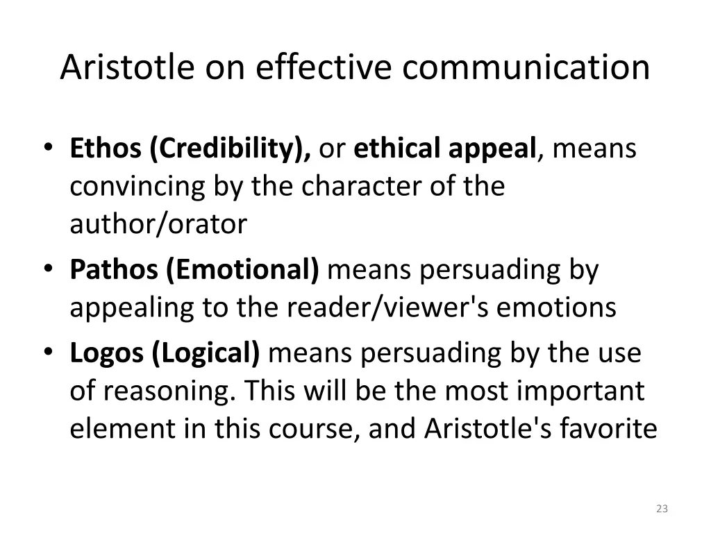 aristotle on effective communication