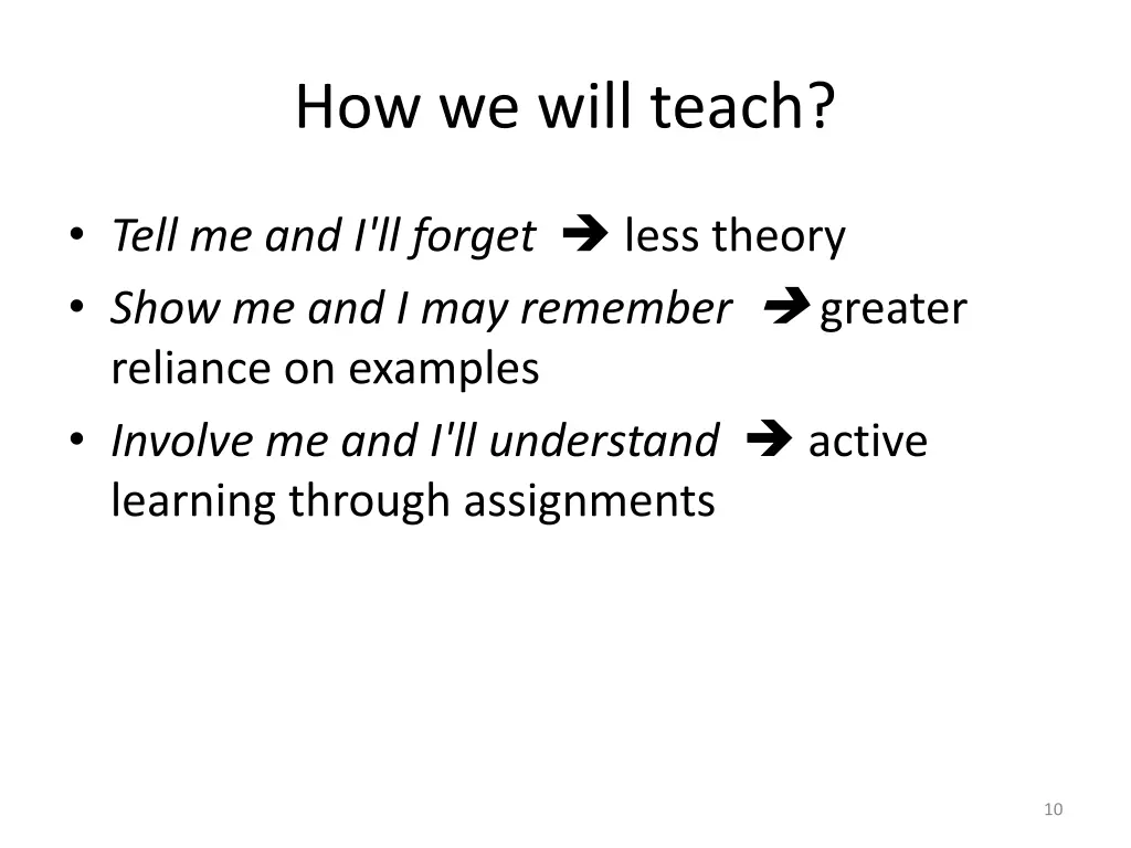 how we will teach