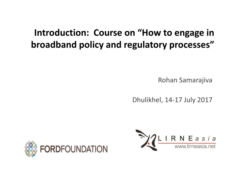 introduction course on how to engage in broadband