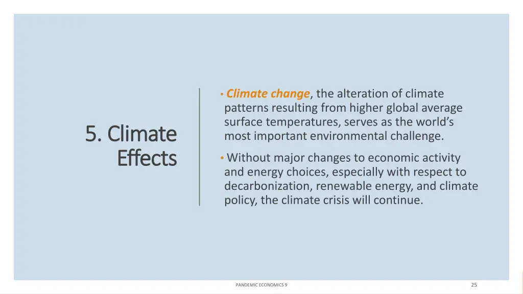 climate change the alteration of climate patterns