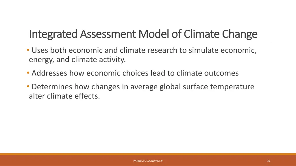 integrated assessment model of climate change
