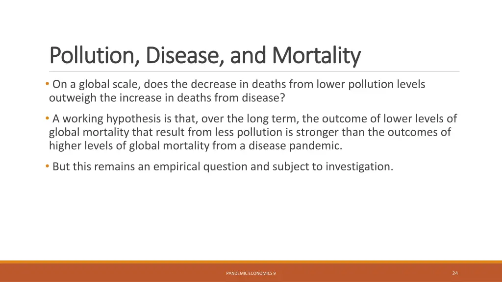 pollution disease and mortality pollution disease