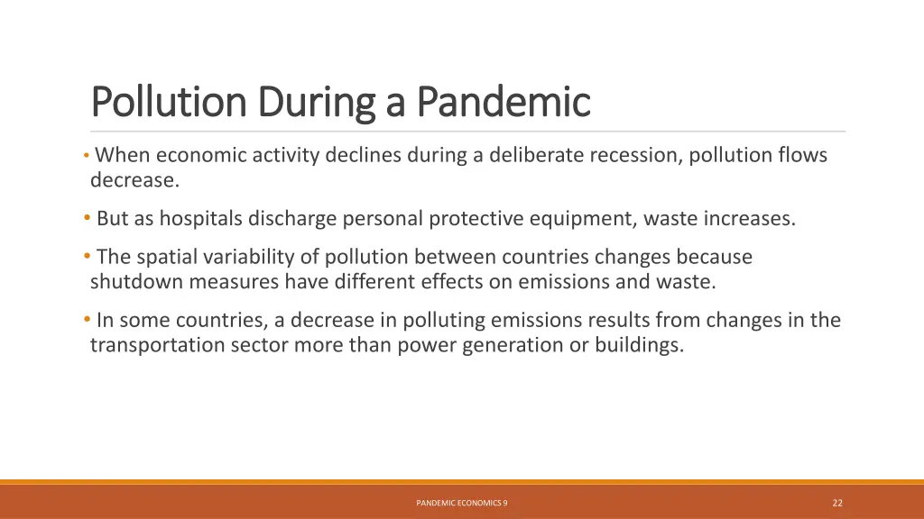 pollution during a pandemic pollution during