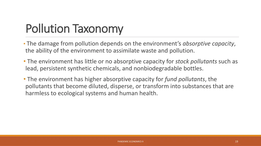 pollution taxonomy pollution taxonomy