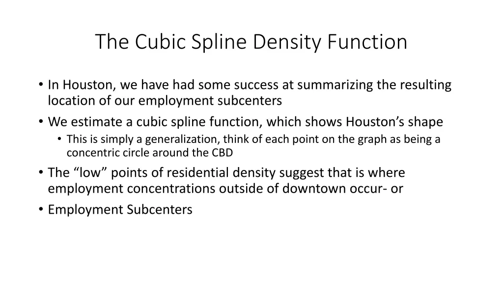 the cubic spline density function