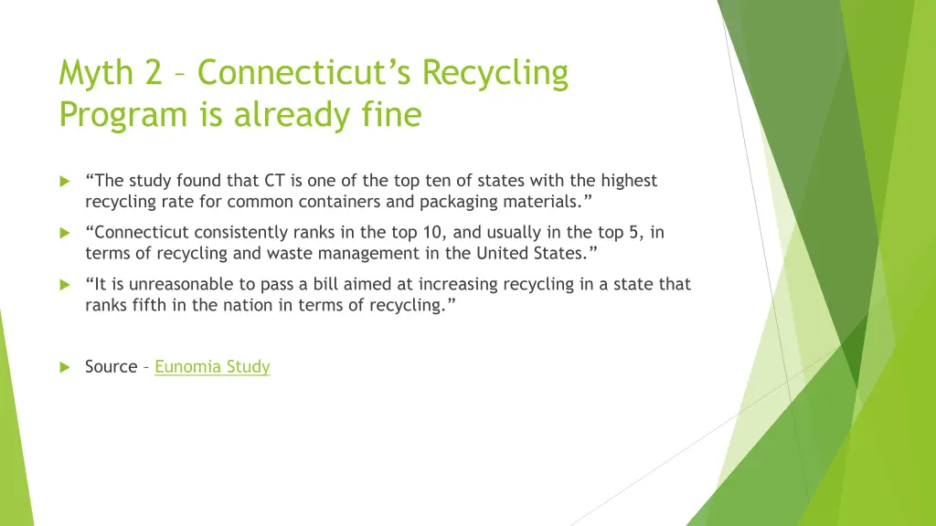 myth 2 connecticut s recycling program is already
