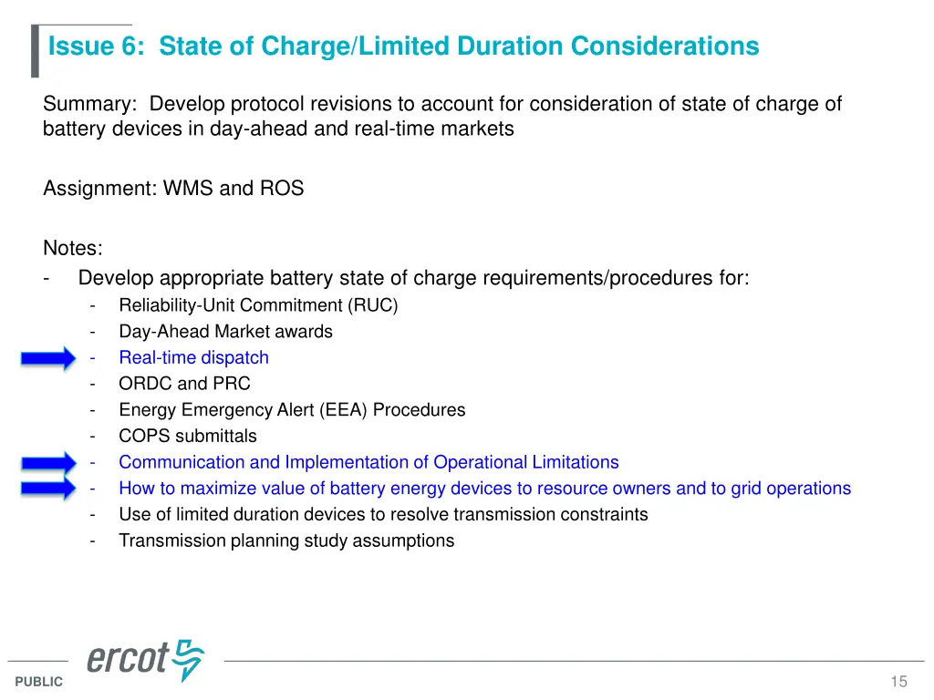 issue 6 state of charge limited duration 1