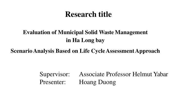 research title